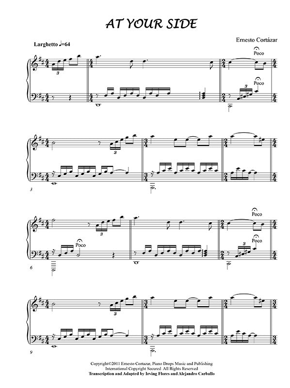 At Your Side Sheet Music Composed by Ernesto Cortazar