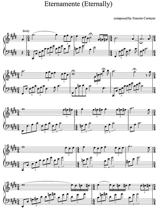 Eternamente (Eternally) Sheet Music Composed by Ernesto Cortazar