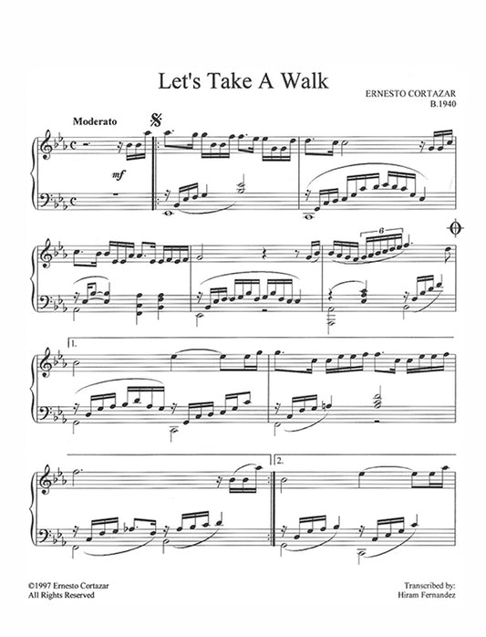 Let's Take A Walk Piano Sheet Music Composed by Ernesto Cortazar