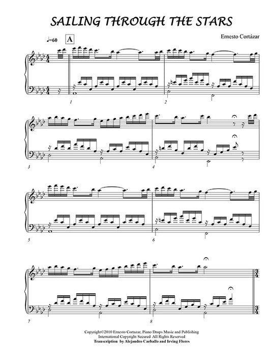 Sailing Through The Stars Piano Sheet Music Composed by Ernesto Cortazar