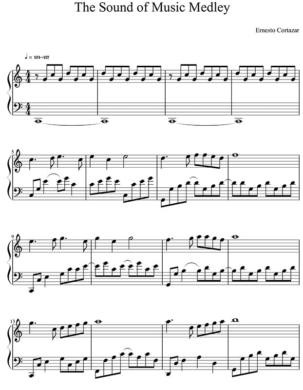 The Sound Of Music (Medley) Piano Sheet Music Performed by Ernesto Cortazar