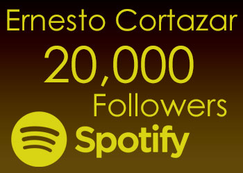 Ernesto Cortazar reaches 20,000 Followers on Spotify