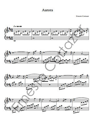 Aurora - Piano Sheet Music now available on ErnestoCortazar.net