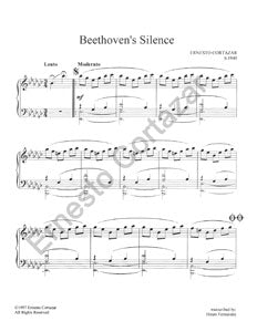 "Beethoven's Silence - Sheet Music" is now available on ErnestoCortazar.net