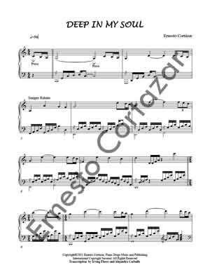 Deep In My Soul - Piano Sheet Music now available on ErnestoCortazar.net