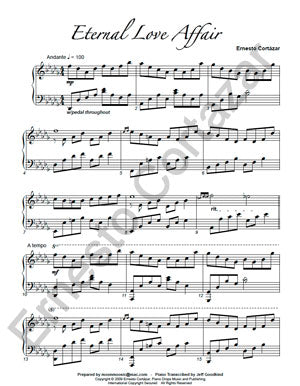 "Eternal Love Affair - Sheet Music" is now available on ErnestoCortazar.net