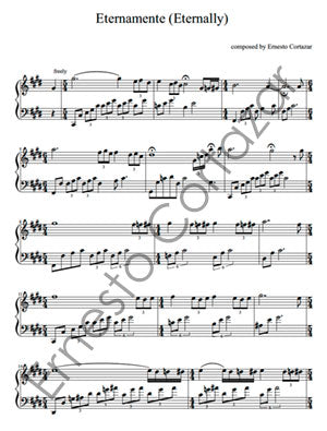 Eternamente (Eternally) - Piano Sheet Music now available on ErnestoCortazar.net