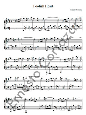 Foolish Heart - Piano Sheet Music now available on ErnestoCortazar.net