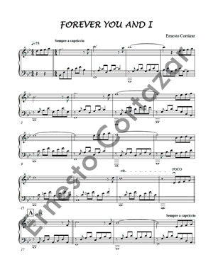 Forever You And I - Sheet Music now available on ErnestoCortazar.net