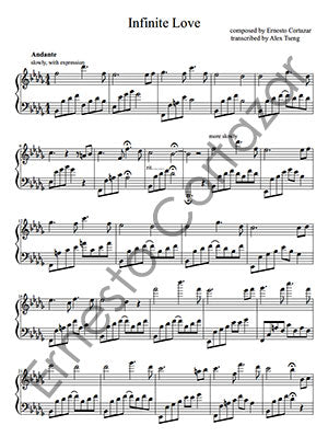 Infinite Love - Piano Sheet Music now available on ErnestoCortazar.net