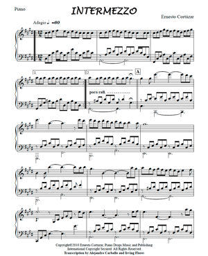 "Intermezzo - Sheet Music" is now available on ErnestoCortazar.net