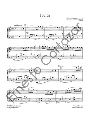 Judith - Sheet Music now available on ErnestoCortazar.net