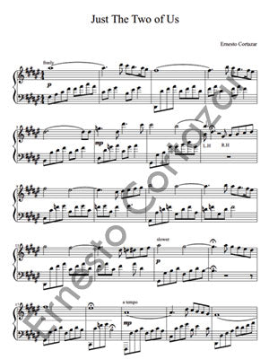 Just the Two Of Us - Piano Sheet Music now available on ErnestoCortazar.net