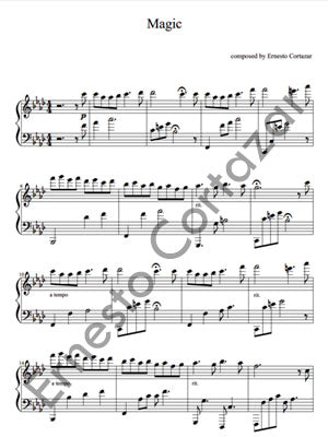 Magic - Piano Sheet Music now available on ErnestoCortazar.net