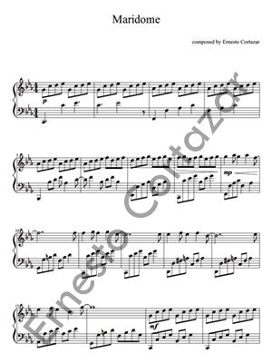 Maridome - Piano Sheet Music now available on ErnestoCortazar.net