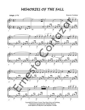 Memories of the Fall - Sheet Music now available on ErnestoCortazar.net
