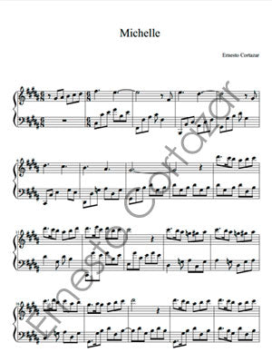 Michelle - Piano Sheet Music now available on ErnestoCortazar.net