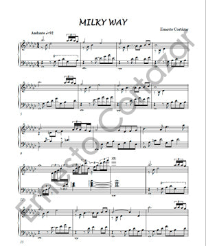 Milky Way - Sheet Music now available on ErnestoCortazar.net