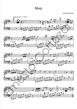 Misty - Piano Sheet Music now available on ErnestoCortazar.net