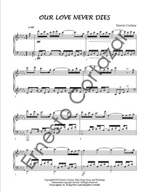Our Love Never Dies - Sheet Music now available on ErnestoCortazar.net