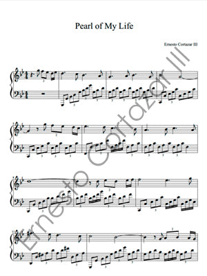 Pearl Of My Life - Piano Sheet Music now available on ErnestoCortazar.net