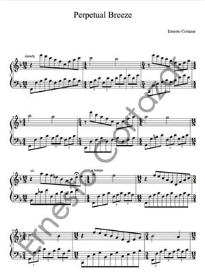 Perpetual Breeze - Piano Sheet Music now available on ErnestoCortazar.net