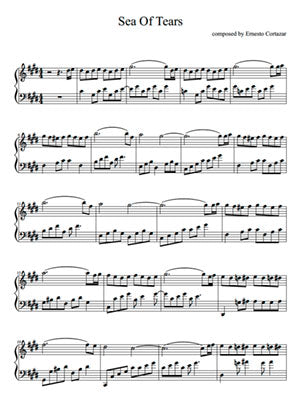 Sea of Tears - Piano Sheet Music now available on ErnestoCortazar.net