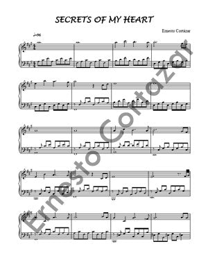 Secrets Of My Heart - Sheet Music now available on ErnestoCortazar.net