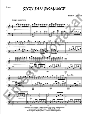 "Sicilian Romance - Sheet Music" is now available on ErnestoCortazar.net