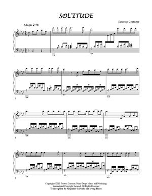 Sol'itude - Sheet Music now available on ErnestoCortazar.net