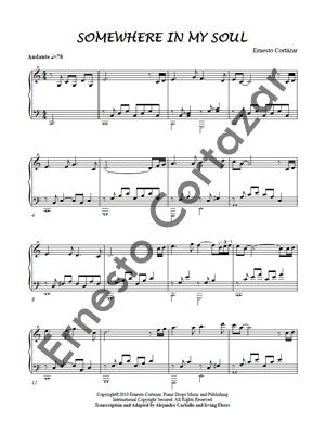Somewhere In My Soul - Sheet Music now available on ErnestoCortazar.net