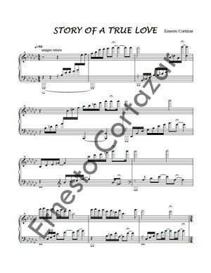 Story Of A True Love - Sheet Music now available on ErnestoCortazar.net