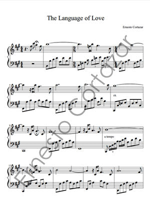 The Language Of Love - Piano Sheet Music now available on ErnestoCortazar.net