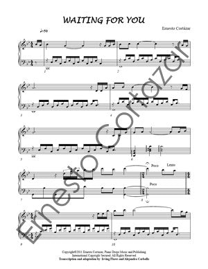 Waiting For You - Sheet Music now available on ErnestoCortazar.net