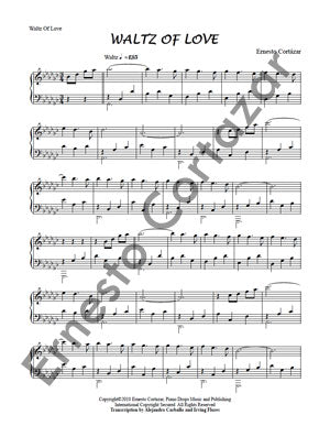 Waltz Of Love - Sheet Music now available on ErnestoCortazar.net
