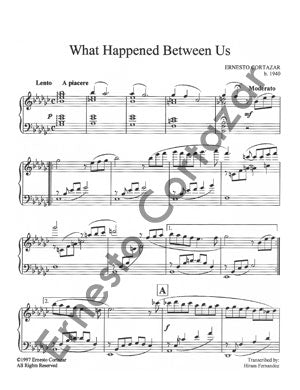 What Happened Between Us - Sheet Music available on ErnestoCortazar.net