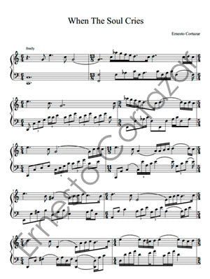 When The Soul Cries - Piano Sheet Music now available on ErnestoCortazar.net