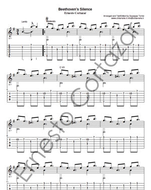 Beethoven's Silence - GUITAR Sheet Music now available on ErnestoCortazar.net