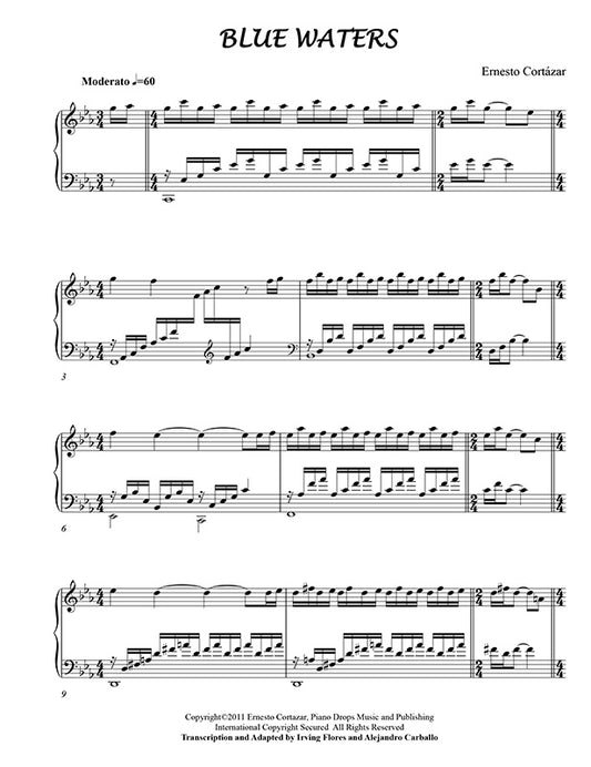 Blue Waters Sheet Music Composed by Ernesto Cortazar