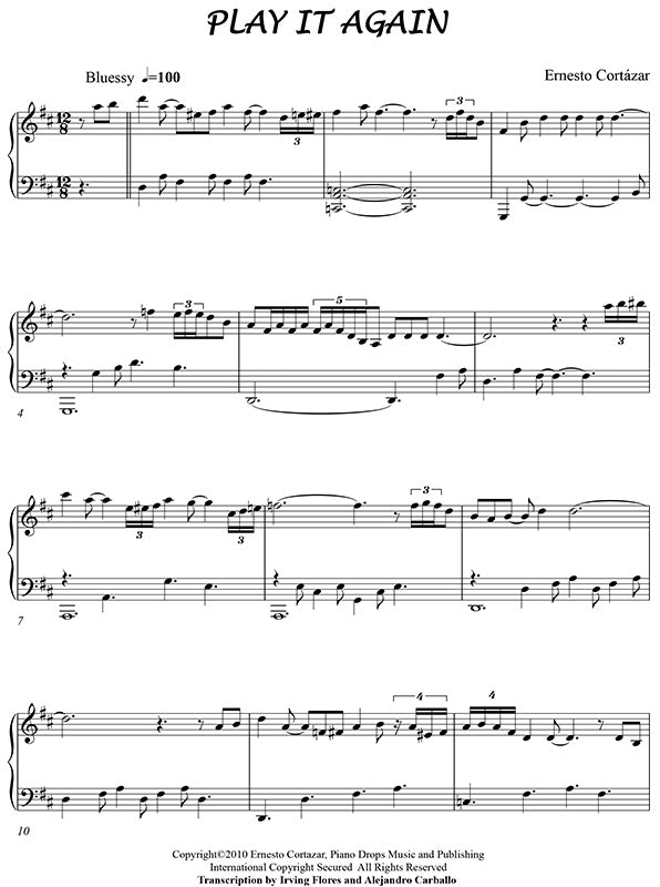 Play It Again Piano Sheet Music Composed by Ernesto Cortazar