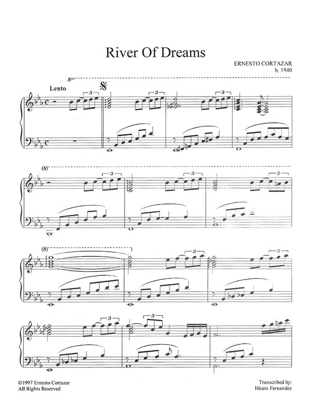 River Of Dreams Piano Sheet Music Composed by Ernesto Cortazar